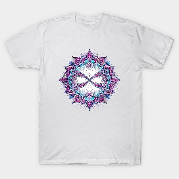 Mandala Purple Blue 1 T-Shirt by sapphire seaside studio